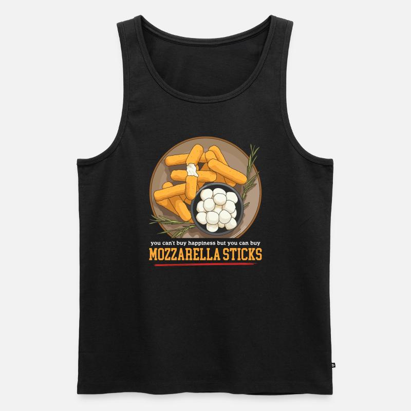 Mozzarella Sticks Käse Mozzarella-Sticks Geschenk - Männer Premium Bio Tank Top - Schwarz