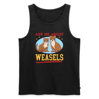 Weasel Hermännchen Mouse Weasel Gift - Men's Premium Organic Tank Top - black - Front - AI Model Male 178 light (178cm)