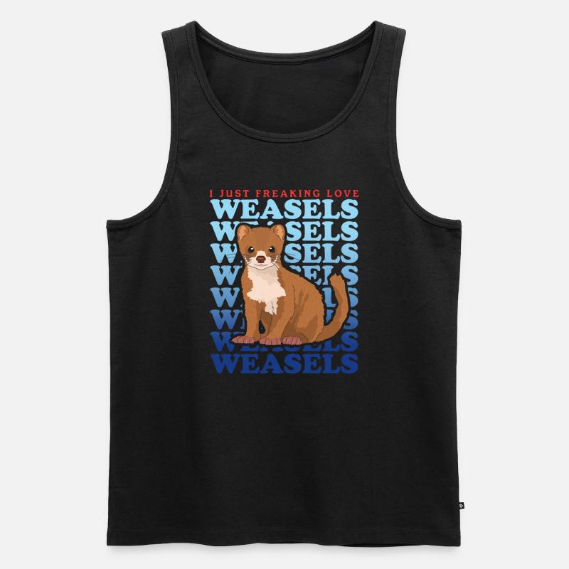 Wiesel Kleinwiesel Hermännchen Geschenk - Männer Premium Bio Tank Top - Schwarz