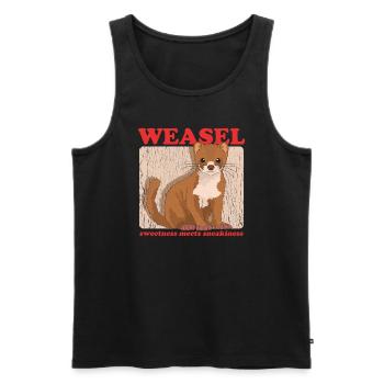 Weasel Mouse Weasel Cute Dwarf Weasel Gift - Men's Premium Organic Tank Top - black - Front - AI Model Male 178 light (178cm)