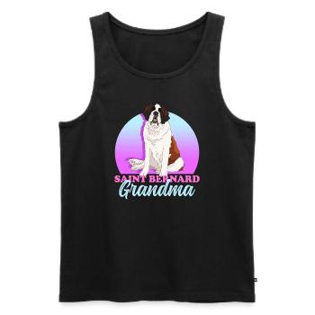 Bernhardiner Oma St. Bernhardshund Hund Geschenk - Männer Premium Bio Tank Top - Schwarz - Vorne - AI Model Male 178 light (178cm)