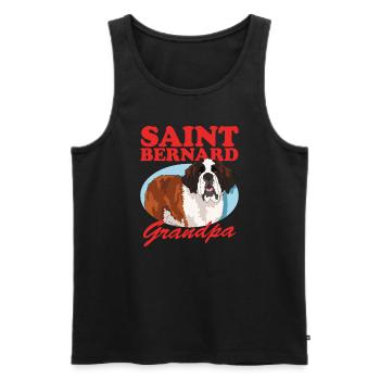 Bernhardiner Opa St. Bernhardshund Geschenk - Männer Premium Bio Tank Top - Schwarz - Vorne - AI Model Male 178 light (178cm)