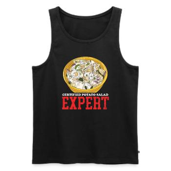 Potato Salad Expert Härdöpfelsalat Gift - Men's Premium Organic Tank Top - black - Front - Michal (187cm)