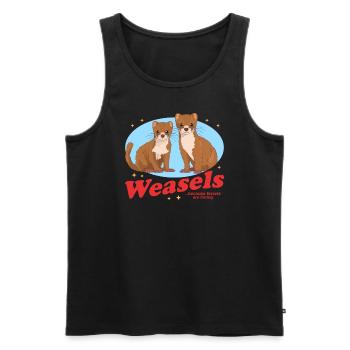 Weasel Hermännchen Mouse Weasel Gift - Men's Premium Organic Tank Top - black - Front - AI Model Male 178 light (178cm)