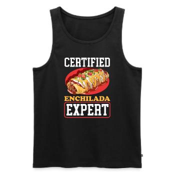 Enchilada Food Mexican Enchiladas Gift - Men's Premium Organic Tank Top - black - Front - AI Model Male 178 light (178cm)