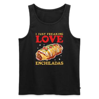 Enchilada Food Lover Enchiladas Gift - Men's Premium Organic Tank Top - black - Front - AI Model Male 178 light (178cm)