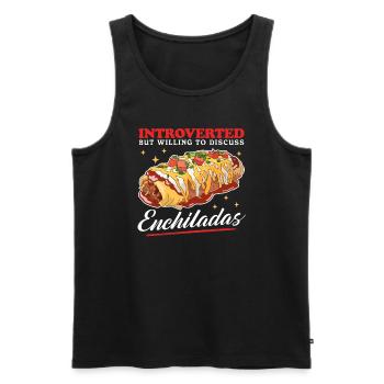 Enchilada Lover | Food Enchiladas Gift - Men's Premium Organic Tank Top - black - Front - AI Model Male 178 light (178cm)