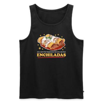 Enchiladas Lover Food Enchilada Gift - Men's Premium Organic Tank Top - black - Front - AI Model Male 178 light (178cm)