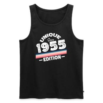 Unique Since 1955 Edition Birthday Vintage 1955 - Men's Premium Organic Tank Top - black - Front - Michal (187cm)