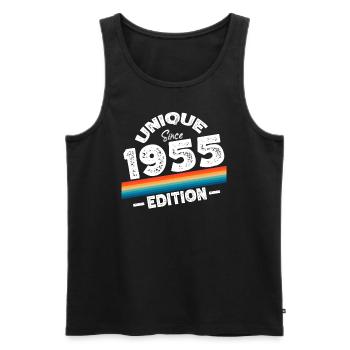 Unique Since 1955 Edition Birthday Vintage 1955 - Men's Premium Organic Tank Top - black - Front - Michal (187cm)