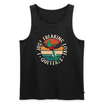 Quetzal Vogel | Guatemala Vögel Geschenk - Männer Premium Bio Tank Top - Schwarz - Vorne - Michal (187cm)