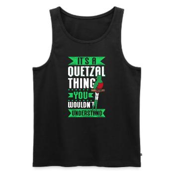 Quetzal Vögel | Guatemala Vogel Geschenk - Männer Premium Bio Tank Top - Schwarz - Vorne - Michal (187cm)