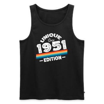 Unique Since 1951 Edition Birthday Vintage 1951 - Men's Premium Organic Tank Top - black - Front - Michal (187cm)