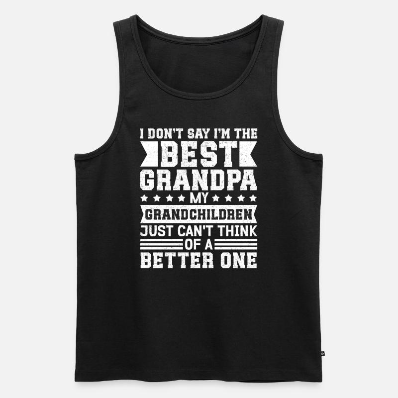 Opa Geschenke Bester Opa Geschenkidee - Männer Premium Bio Tank Top - Schwarz