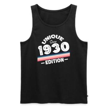 Unique depuis les années 1930 édition anniversaire Vintage des années 1930 - Débardeur bio Premium Homme - noir - Devant - Michal (187cm)