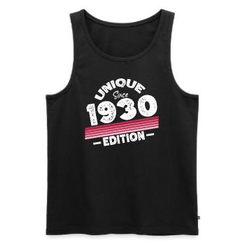 Unique depuis les années 1930 édition anniversaire Vintage des années 1930 - Débardeur bio Premium Homme - noir - Devant - Michal (187cm)