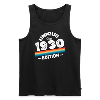 Unique depuis les années 1930 édition anniversaire Vintage des années 1930 - Débardeur bio Premium Homme - noir - Devant - Michal (187cm)