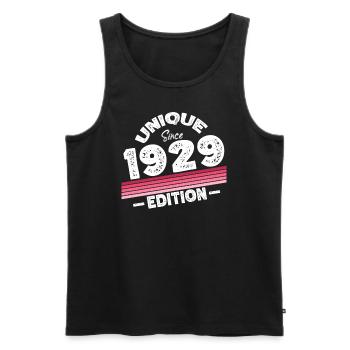 Unique seit 1929 Edition Geburtstag Vintage 1929 - Männer Premium Bio Tank Top - Schwarz - Vorne - AI Model Male 178 light (178cm)