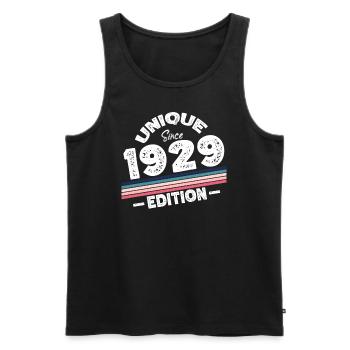 Unique seit 1929 Edition Geburtstag Vintage 1929 - Männer Premium Bio Tank Top - Schwarz - Vorne - AI Model Male 178 light (178cm)