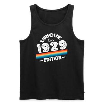 Unique seit 1929 Edition Geburtstag Vintage 1929 - Männer Premium Bio Tank Top - Schwarz - Vorne - AI Model Male 178 light (178cm)