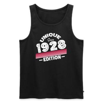 Unique seit 1928 Edition Geburtstag Vintage 1928 - Männer Premium Bio Tank Top - Schwarz - Vorne - AI Model Male 178 light (178cm)
