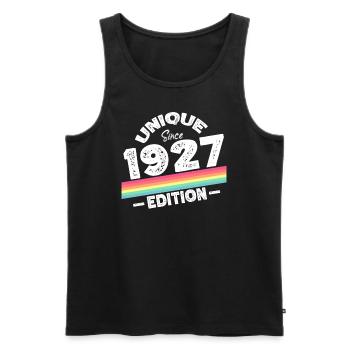 Unique seit 1927 Edition Geburtstag Vintage 1927 - Männer Premium Bio Tank Top - Schwarz - Vorne - AI Model Male 178 light (178cm)