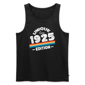Unique seit 1925 Edition Geburtstag Vintage 1925 - Männer Premium Bio Tank Top - Schwarz - Vorne - Michal (187cm)
