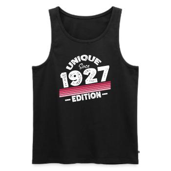 Unique seit 1927 Edition Geburtstag Vintage 1927 - Männer Premium Bio Tank Top - Schwarz - Vorne - AI Model Male 178 light (178cm)