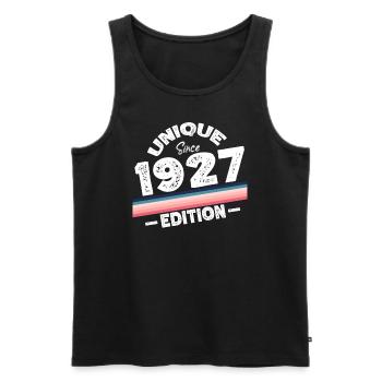 Unique seit 1927 Edition Geburtstag Vintage 1927 - Männer Premium Bio Tank Top - Schwarz - Vorne - AI Model Male 178 light (178cm)