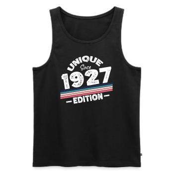 Unique seit 1927 Edition Geburtstag Vintage 1927 - Männer Premium Bio Tank Top - Schwarz - Vorne - AI Model Male 178 light (178cm)