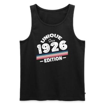 Unique seit 1926 Edition Geburtstag Vintage 1926 - Männer Premium Bio Tank Top - Schwarz - Vorne - AI Model Male 178 light (178cm)