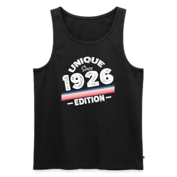 Unique Since 1926 Edition Birthday Vintage 1926 - Men's Premium Organic Tank Top - black - Front - AI Model Male 178 light (178cm)