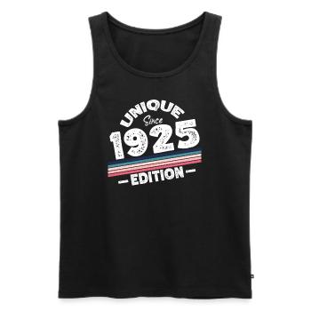 Unique seit 1925 Edition Geburtstag Vintage 1925 - Männer Premium Bio Tank Top - Schwarz - Vorne - Michal (187cm)