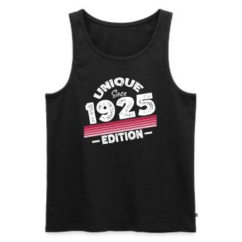 Unique depuis 1925 Edition Anniversaire Millésime 1925 - Débardeur bio Premium Homme - noir - Devant - Michal (187cm)