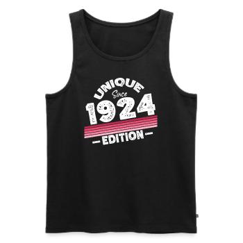 Unique Since 1924 Edition Birthday Vintage 1924 - Men's Premium Organic Tank Top - black - Front - AI Model Male 178 light (178cm)