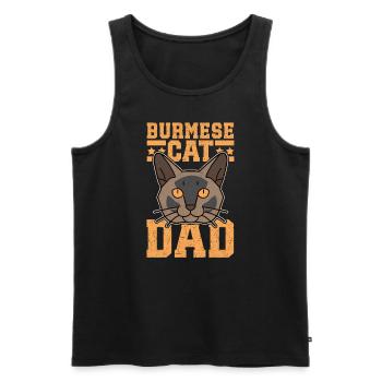 Burmese Dad Burma Katze Burma-Katzen Geschenk - Männer Premium Bio Tank Top - Schwarz - Vorne - AI Model Male 178 light (178cm)