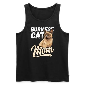 Burmese Mom Burma Katze Burma-Katzen Geschenk - Männer Premium Bio Tank Top - Schwarz - Vorne - AI Model Male 178 light (178cm)