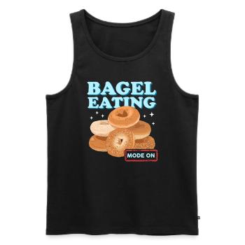 Bagel Beigel | Bagel Bread Gift - Men's Premium Organic Tank Top - black - Front - Michal (187cm)