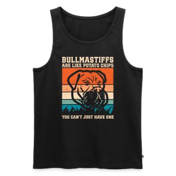 Bullmastiffs Are Like Dog Owners Gift - Men's Premium Organic Tank Top - black - Front - Michal (187cm)