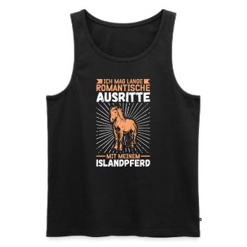 Islandpferd Isländer Islandpony Isi Geschenk - Männer Premium Bio Tank Top - Schwarz - Vorne - Michal (187cm)