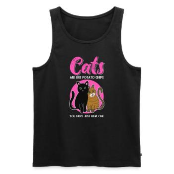 Cats Are Like Cat Cat Owner Gift - Men's Premium Organic Tank Top - black - Front - Michal (187cm)