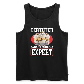 Bananenpudding Bananen Pudding Geschenk - Männer Premium Bio Tank Top - Schwarz - Vorne - AI Model Male 178 light (178cm)