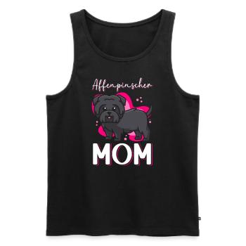 Affenpinscher Mom Monkey Terrier Dogs Gift - Men's Premium Organic Tank Top - black - Front - AI Model Male 178 light (178cm)
