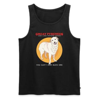 Chien de montagne des Pyrénées propriétaires de chiens chien cadeau - Débardeur bio Premium Homme - noir - Devant - AI Model Male 178 light (178cm)