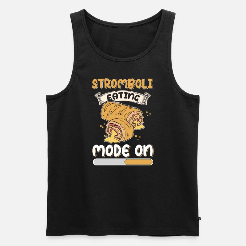 Stromboli Pizza Calzone Strombolis Gift - Men's Premium Organic Tank Top - black