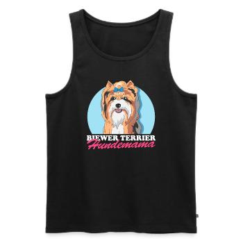 Biewer Terrier Hundemama Hundebesitzer Geschenk - Männer Premium Bio Tank Top - Schwarz - Vorne - AI Model Male 178 light (178cm)