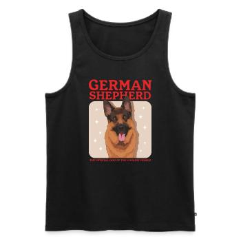 German Shepherds German Shepherd Gift - Men's Premium Organic Tank Top - black - Front - AI Model Male 178 light (178cm)