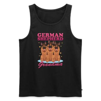 Bergers allemands Mamie berger allemand cadeau - Débardeur bio Premium Homme - noir - Devant - Michal (187cm)