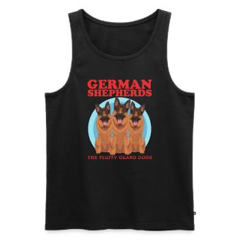 Bergers allemands chiens berger allemand cadeau - Débardeur bio Premium Homme - noir - Devant - Michal (187cm)