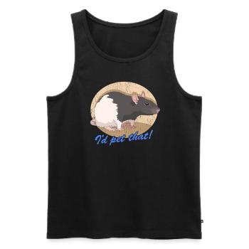 Rat Rat Lover Rat Owner Gift - Men's Premium Organic Tank Top - black - Front - AI Model Male 178 light (178cm)